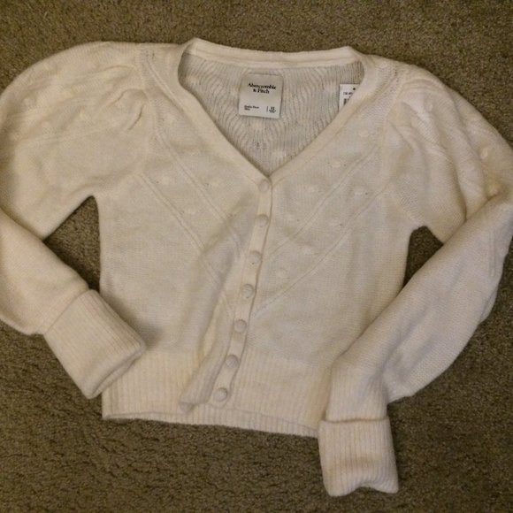 abercrombie Bubble cropped cardigan white - Picture 6 of 14